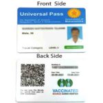 Universal Travel Pass Printing on PVC Card ATM size card