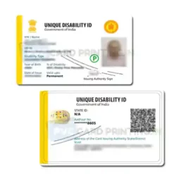 Unique Disability Identity Card ( Smart Card) PVC Card
