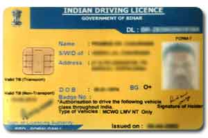 Bihar Driving License ( DL) on PVC Card