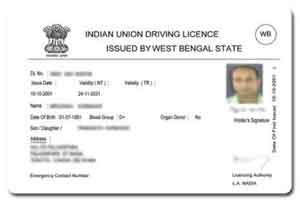 West Bengal Driving License PVC Card Printing