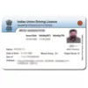 Indian Union driving license PVC Print