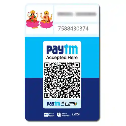 Paytm QR code PVC ID Card
