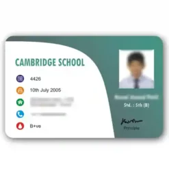 PVC SHOOL ID CARD