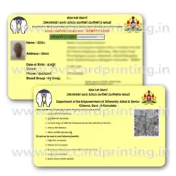karnataka senior citizen card pvc card printing service