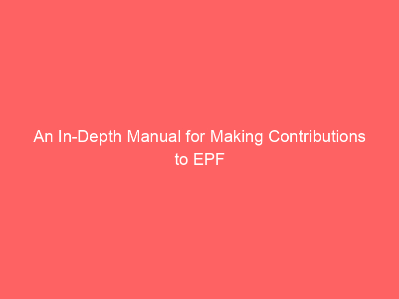 An In Depth Manual for Making Contributions to EPF