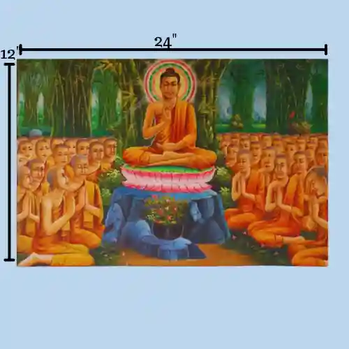 gautam buddhas teaching wall decor photo printing