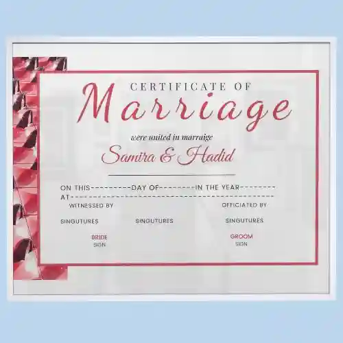 marriage registration certificates