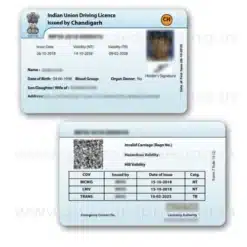 Chandigarh driving licence pvc card new format