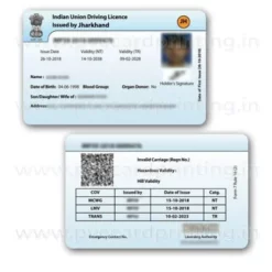 jharkhand driving licence pvc card new format