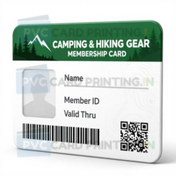 camping and hiking gear membership card