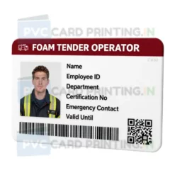foam tender operator card