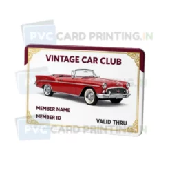 vintage car club card