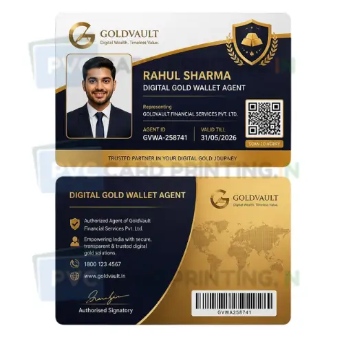 digital gold wallet agent card pvc