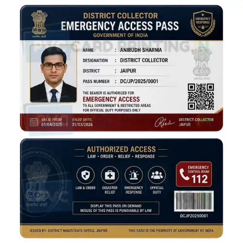 district collector emergency access pass