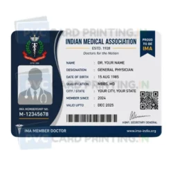 ima member doctor id card pvc