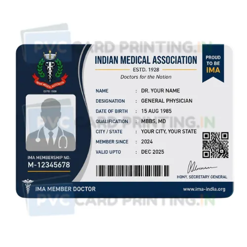 ima member doctor id card pvc