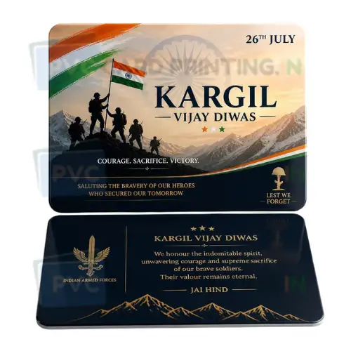 kargil vijay diwas commemorative pvc card
