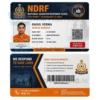 ndrf rescue worker id card pvc