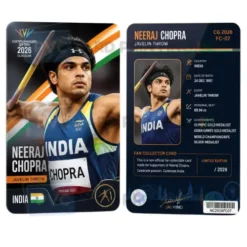 neeraj chopra cwg 2026 fan collector card