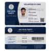 political party volunteer id card pvc