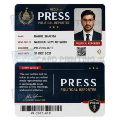 political reporter press id card pvc