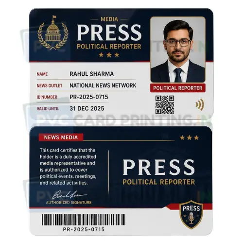 political reporter press id card pvc