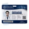 resident doctor hospital id card pvc