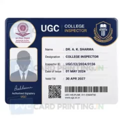 ugc college inspector id card pvc