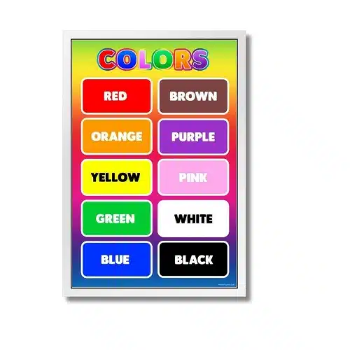 8 basic colours chart a4 ntr kids