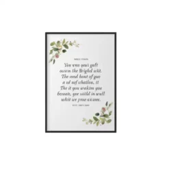 A4 Bible Verse Wall Art Printed — Bible Wall Art Poster Single Sheet