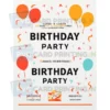 A4 Birthday Invitation Printed Sheet — 2 Up Party Invite Card Single Page
