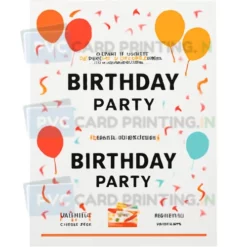 A4 Birthday Invitation Printed Sheet — 2 Up Party Invite Card Single Page