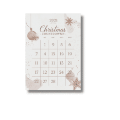 A4 Christmas Countdown Calendar Printed — Single Sheet Christmas Print