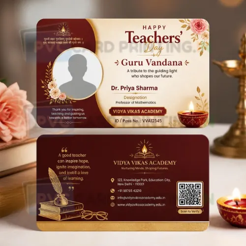 Happy Teachers Day PVC Card — Guru Vandana