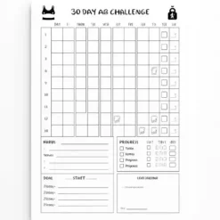 a4 30 day ab challenge printed — single sheet 30 page