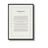 a4 a4 song lyric art print printed — single sheet a4 print