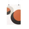a4 abstract geometric poster printed — abstract wall art poster single sheet