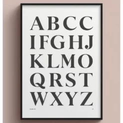 a4 alphabet letter print printed — alphabet wall art poster single sheet