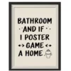 a4 bathroom funny poster printed — bathroom wall art poster single sheet