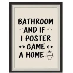 a4 bathroom funny poster printed — bathroom wall art poster single sheet