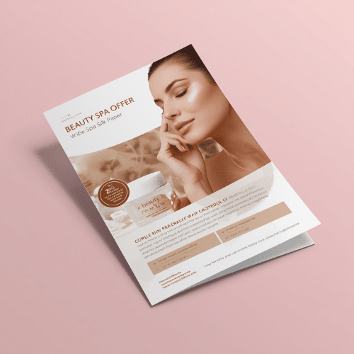 a4 beauty spa offer flyer printed — single sheet business flyer leaflet