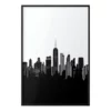 a4 black white cityscape printed — black wall art poster single sheet