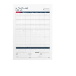 a4 blood sugar log sheet printed — single sheet blood page