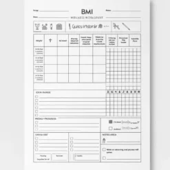 a4 bmi tracking sheet printed — single sheet bmi page (1)