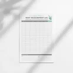 a4 body measurement log printed — single sheet body page (1)