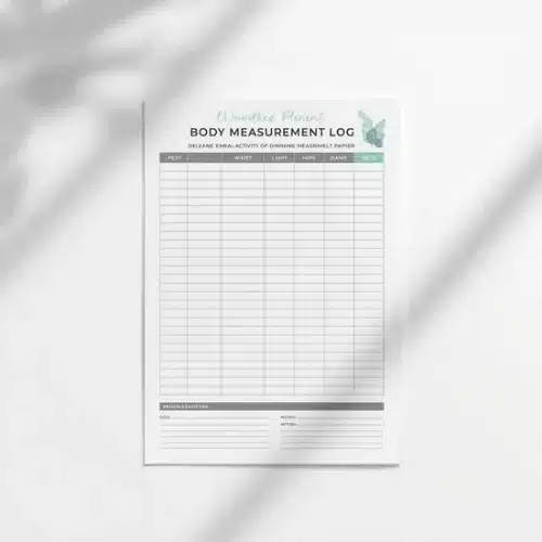a4 body measurement log printed — single sheet body page (1)