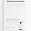 a4 body measurement log printed — single sheet body page