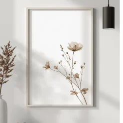 a4 boho floral wall art printed — boho wall art poster single sheet (1)
