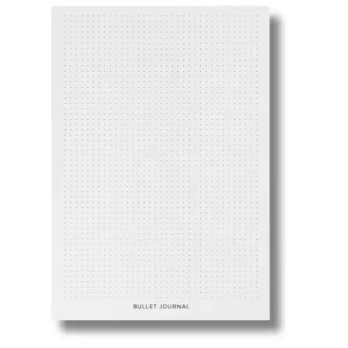a4 bullet journal dot grid printed — single sheet bullet print