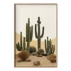 a4 cactus desert print printed — cactus wall art poster single sheet